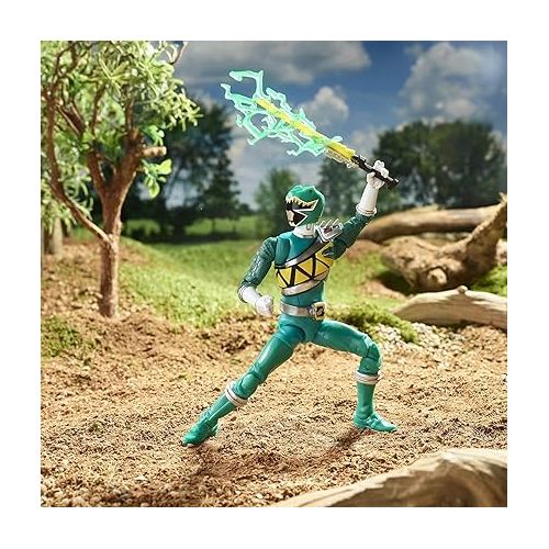  Power Rangers Lightning Collection Dino Charge Green Ranger 6-Inch Premium Collectible Action Figure Toy with Accessories, Ages 4 and Up