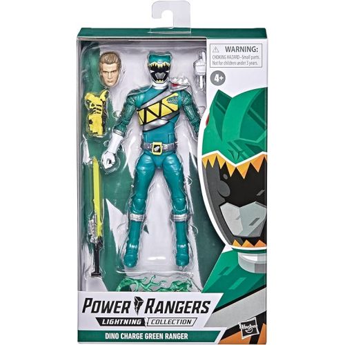  Power Rangers Lightning Collection Dino Charge Green Ranger 6-Inch Premium Collectible Action Figure Toy with Accessories, Ages 4 and Up