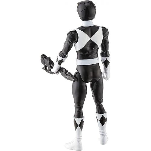  Power Rangers Mighty Morphin Black Ranger 12-Inch Action Figure Toy Inspired by Classic TV Show, with Power Axe Accessory