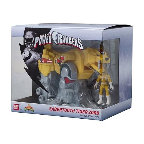  Power Rangers Mighty Morphin Sabertooth Tiger Zord Action Figure, Sabretooth Tiger Zord