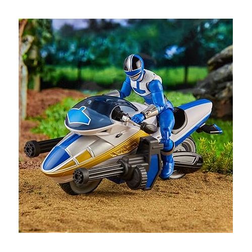  Power Rangers Lightning Collection Time Force Blue Ranger and Vector Cycle Action Figures with Accessories, Ages 4 and Up, Collectible Toys