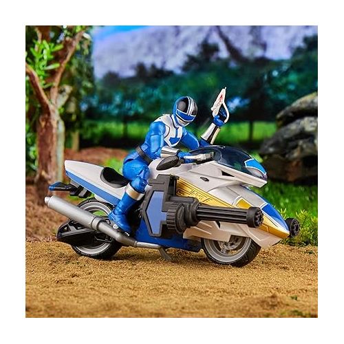  Power Rangers Lightning Collection Time Force Blue Ranger and Vector Cycle Action Figures with Accessories, Ages 4 and Up, Collectible Toys