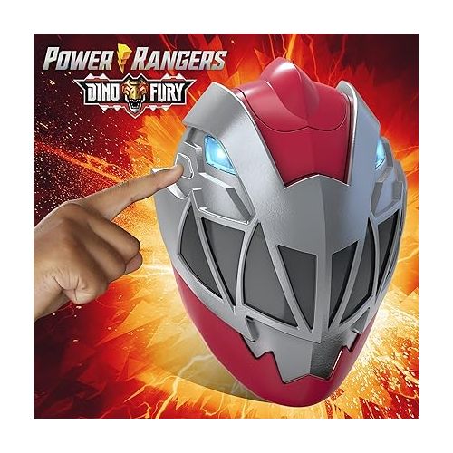  Power Rangers Dino Fury Red Ranger Electronic Mask Roleplay Toy for Costume and Dress Up Inspired by The TV Show Ages 5 and Up