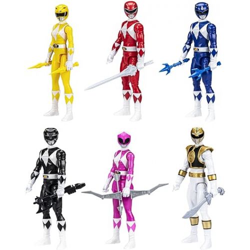  Power Rangers Mighty Morphin Multipack 12-inch Action Figure 6-Pack, Toys with Accessories for Kids 4 and Up (Amazon Exclusive)