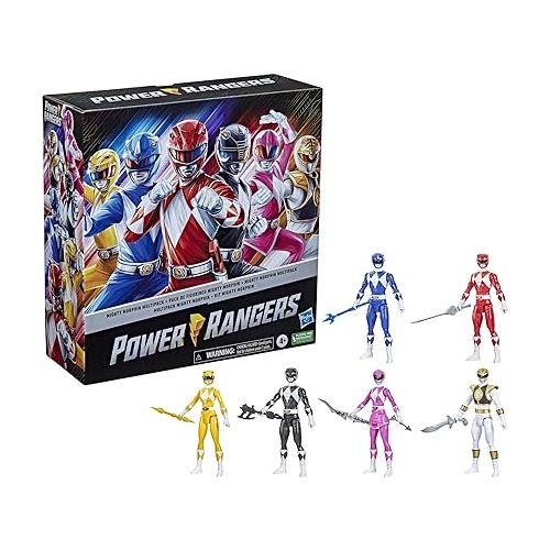  Power Rangers Mighty Morphin Multipack 12-inch Action Figure 6-Pack, Toys with Accessories for Kids 4 and Up (Amazon Exclusive)