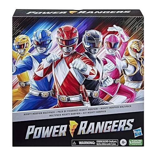  Power Rangers Mighty Morphin Multipack 12-inch Action Figure 6-Pack, Toys with Accessories for Kids 4 and Up (Amazon Exclusive)