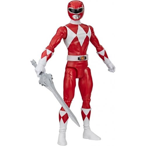  Power Rangers Mighty Morphin Red Ranger 12-Inch Action Figure Toy Inspired by Classic TV Show, with Power Sword Accessory