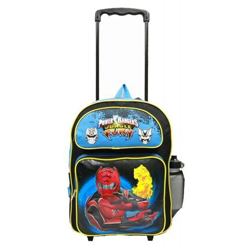  Power Rangers Large Rolling Backpack Fury Fire New School Bag 35307-2