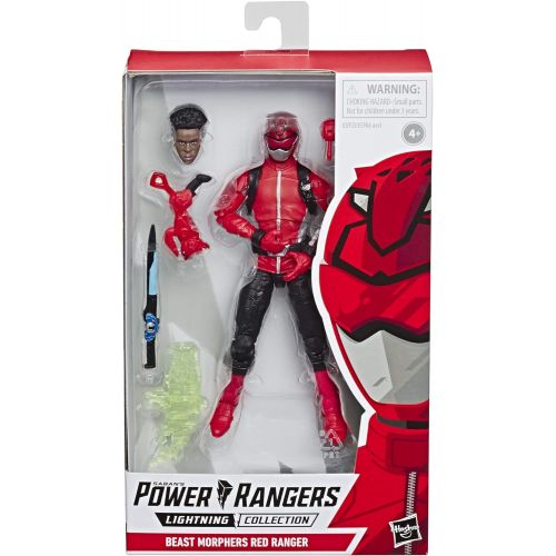 해즈브로 Hasbro Power Rangers Lightning Collection 6 Beast Morphers Red Ranger Collectible Action Figure Toy with Accessories