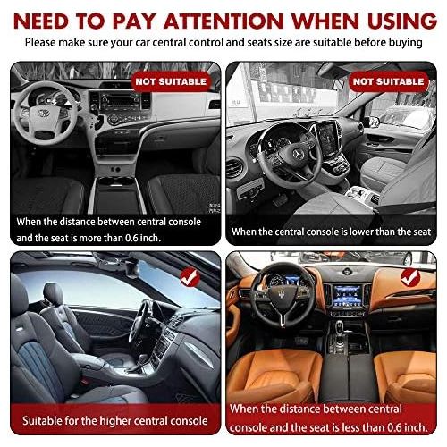  Power Tiger CAR ACCESSORIES Car Seat Pockets PU Leather Car Console Side Organizer Seat Gap Filler Catch Caddy with Non-Slip Mat 9.2x6.5x2.1 inch Black（2 Pack） Powertiger