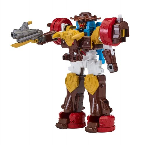 파워 비젼 Power Rangers Super Ninja Steel Megazord Figure, Bullrider Megazord