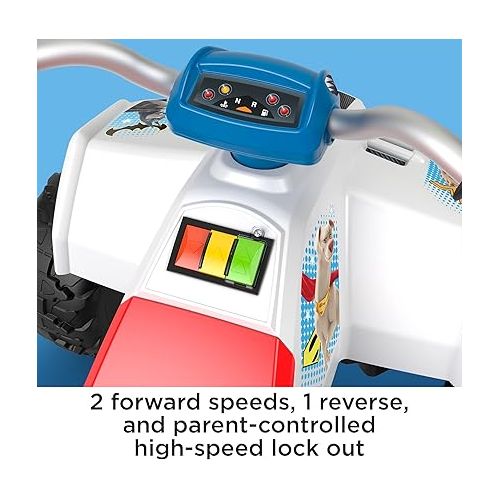 Power Wheels DC League of Super-Pets Ride-On Toy, Racing Atv, Battery Powered Vehicle for Preschool Kids Ages 3-7 Years