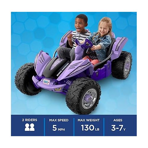  Power Wheels Dune Racer Extreme Purple 12-V Ride-on Vehicle for Preschool Kids Ages 3-7 Years