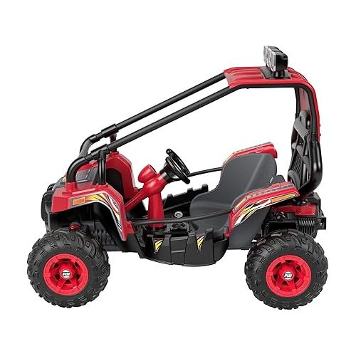  Power Wheels Baja Trailster Battery-Powered Ride-On Toy, Pretend Dune Buggy, Multi-Terrain Traction, Preschool Toy, Seats 2, Ages 3+ Years