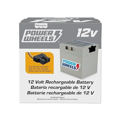  Power Wheels Ride-On Toy Replacement Battery 12-Volt 12-Ah Rechargeable for Preschool Vehicles