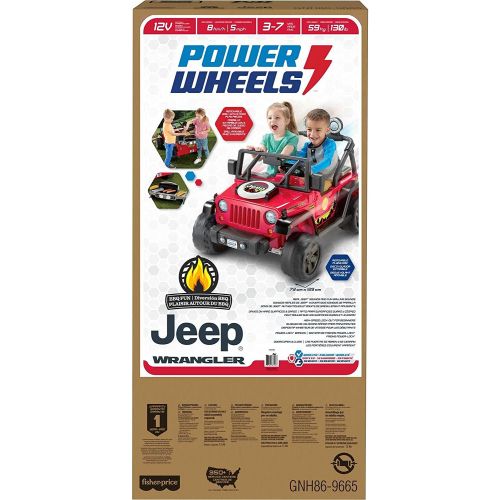  Fisher-Price Power Wheels BBQ Fun Jeep Wrangler, 12V battery-powered ride-on vehicle