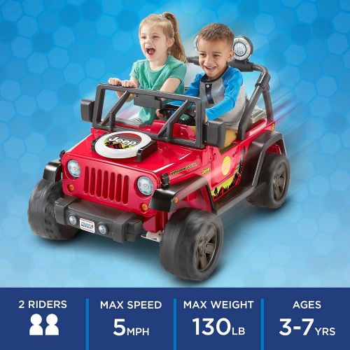  Fisher-Price Power Wheels BBQ Fun Jeep Wrangler, 12V battery-powered ride-on vehicle