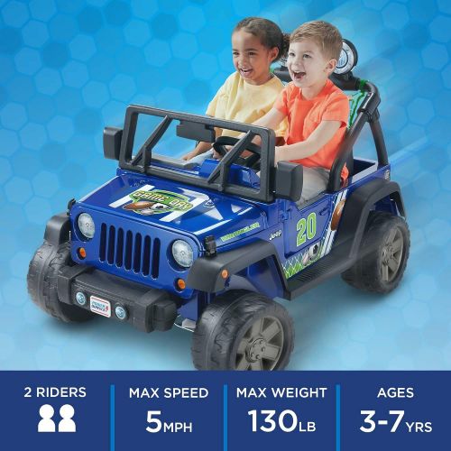  Fisher-Price Power Wheels Gameday Jeep Wrangler Battery-Powered Ride-On Vehicle