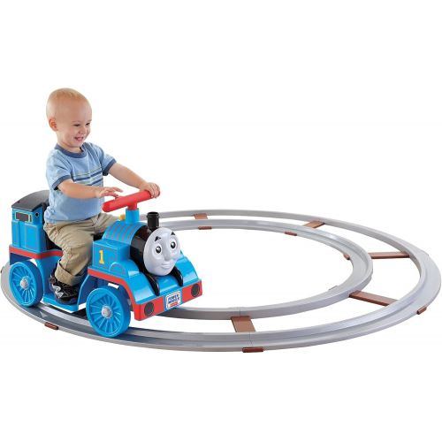  Power Wheels Thomas and Friends Thomas vehicle with track, 6V battery-powered ride-on toy train for toddlers ages 1 to 3 years