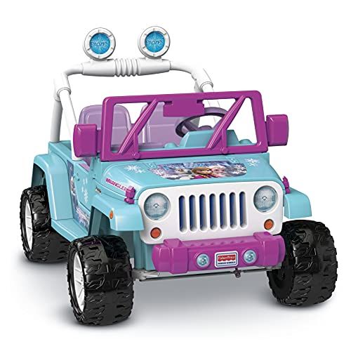  Power Wheels Disney Frozen Jeep Wrangler 12-V Ride-On Vehicle for preschool kids ages 3-7 years