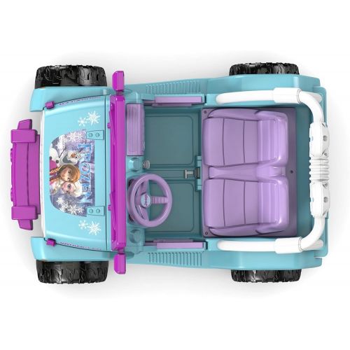  Power Wheels Disney Frozen Jeep Wrangler 12-V Ride-On Vehicle for preschool kids ages 3-7 years