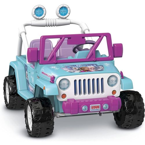  Power Wheels Disney Frozen Jeep Wrangler 12-V Ride-On Vehicle for preschool kids ages 3-7 years