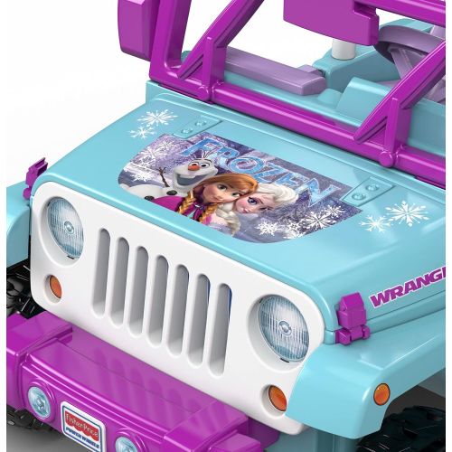  Power Wheels Disney Frozen Jeep Wrangler 12-V Ride-On Vehicle for preschool kids ages 3-7 years