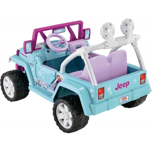  Power Wheels Disney Frozen Jeep Wrangler 12-V Ride-On Vehicle for preschool kids ages 3-7 years