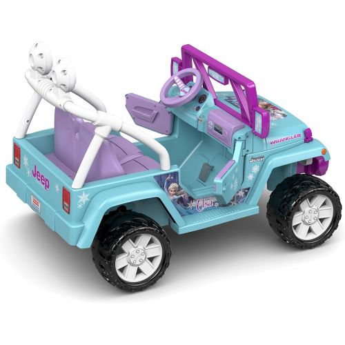  Power Wheels Disney Frozen Jeep Wrangler 12-V Ride-On Vehicle for preschool kids ages 3-7 years