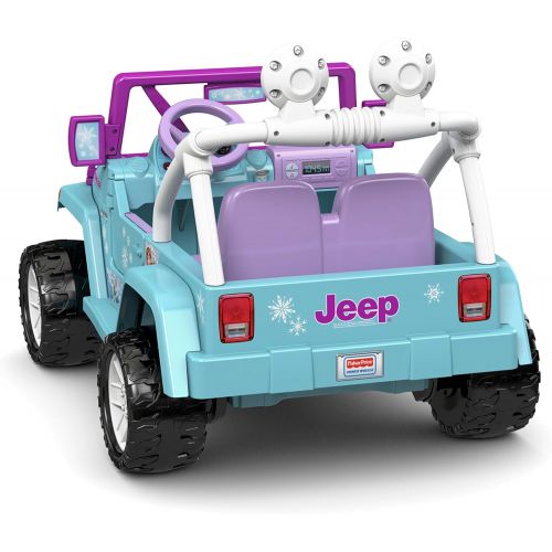  Power Wheels Disney Frozen Jeep Wrangler 12-V Ride-On Vehicle for preschool kids ages 3-7 years