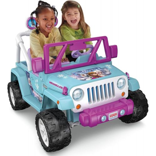  Power Wheels Disney Frozen Jeep Wrangler 12-V Ride-On Vehicle for preschool kids ages 3-7 years