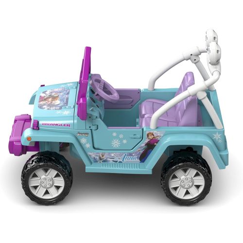  Power Wheels Disney Frozen Jeep Wrangler 12-V Ride-On Vehicle for preschool kids ages 3-7 years