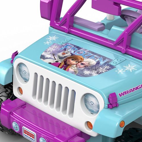  Power Wheels Disney Frozen Jeep Wrangler 12-V Ride-On Vehicle for preschool kids ages 3-7 years