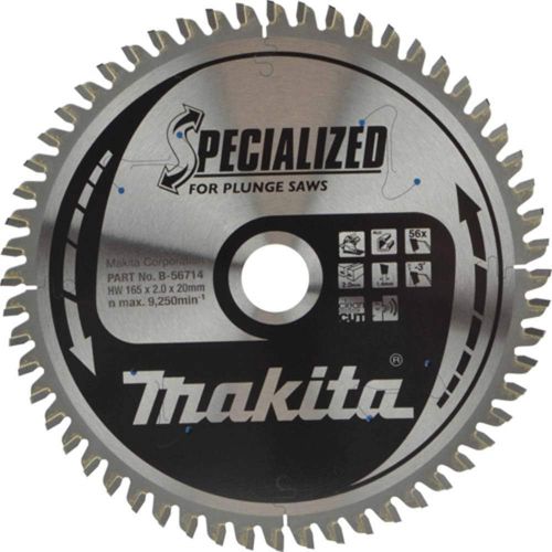  Power tool accessories Makita A-99976 6-1/2 56T Carbide-Tipped Cordless Plunge Saw Blade