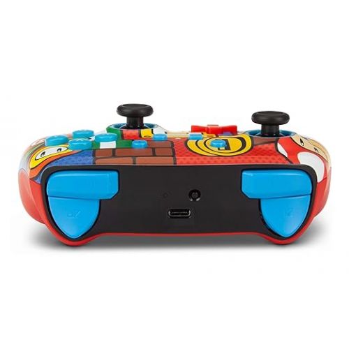  PowerA Enhanced Wireless Nintendo Switch Controller - Mario Pop, Rechargeable Switch Pro Controller, Immersive Motion Control, Officially Licensed by Nintendo (Amazon Exclusive)