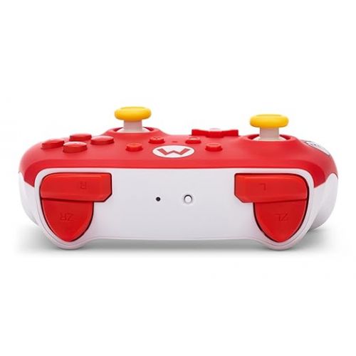  PowerA Wireless Nintendo Switch Controller - Mario Joy, AA Battery Powered (Battery Included), Pro Controller for Switch, Advanced Gaming Buttons, Officially Licensed by Nintendo