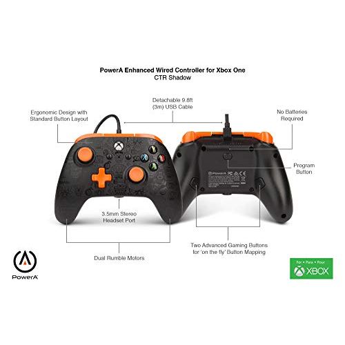  [아마존베스트]By PowerA PowerA Enhanced Wired Controller for Xbox One - CTR Shadow Crash Team Racing - Xbox One