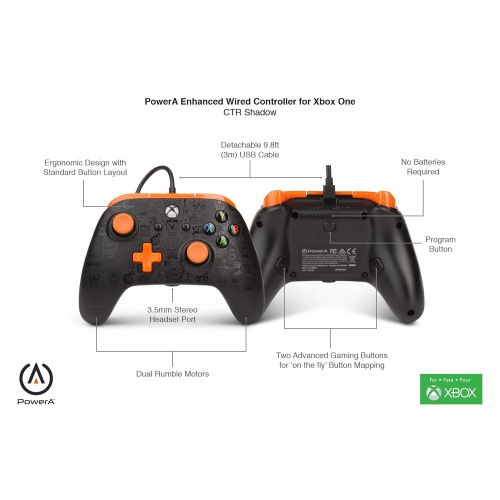  [아마존베스트]By PowerA PowerA Enhanced Wired Controller for Xbox One - CTR Shadow Crash Team Racing - Xbox One