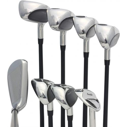  Mena€s Powerbilt Golf EX-550 Hybrid Iron Set, which Includes: #4, 5, 6, 7, 8, 9, PW +SW Regular Flex Graphite Right Handed New Utility Clubs