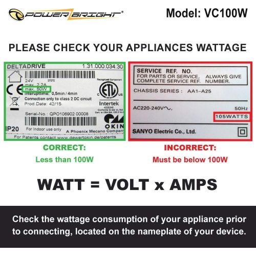  [아마존베스트]PowerBright Step Up & Down Transformer, Power ON/Off Switch, Can be Used in 110 Volt Countries and 220 Volt Countries, Convert from 220-240 Volt to 110-120 Volt & from 110-120 Volt