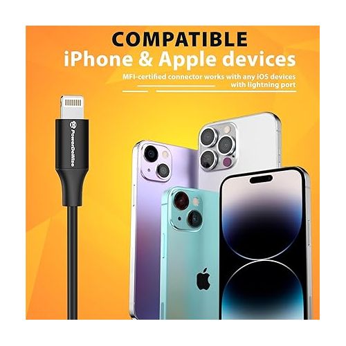  PowerDeWise Professional Wired Lavalier Lapel Microphone for iPhone, iPad - Omnidirectional Condenser Recording Mic for Video Podcast Vlog YouTube