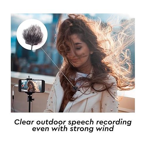 Furry Windscreen - Lavalier Microphone Windscreen - Furry Wind Muff - Lapel Microhpone Windscreen - Furry Mic Cover - Lavalier Windscreen for Outdoor Use - Lavalier Microphone Wind Muff - Wind Muff