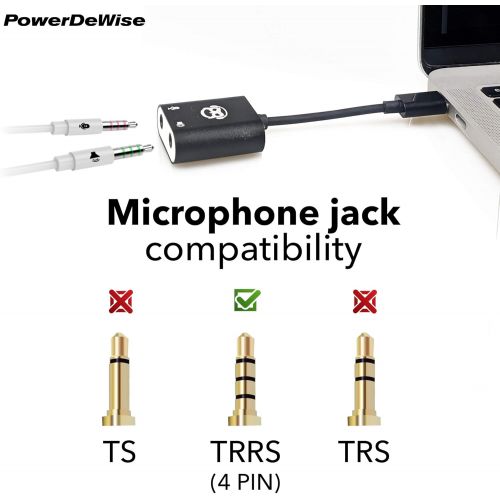  [아마존베스트]Powerdewise Type-C USB Microphone Lavalier Lapel Microphone Omnidirectional with Sound Card Designed for Pc Microphone MacBook Microphone Ipad for Recording, YouTube, Conference, a