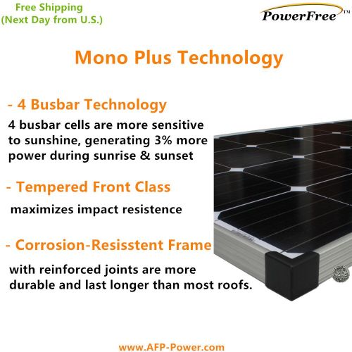  PowerFree MonoPlus Solar Cell 150w 150 Watt Panel Charging Kit for 12v Battery RV Boat