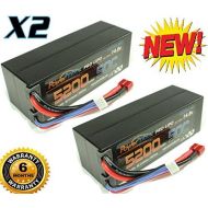 Hobbypower Powerhobby 4S 14.8V 5200mAh 50C 2 Pack Lipo Battery Hard Case 4-Cell w Deans Plug Fits : 18 16 Buggy Truggy