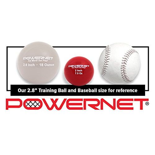  PowerNet 27 Sweet Spot Training Bat and 2 Progressive Micro Ball 12 Pk Bundle for Baseball Softball