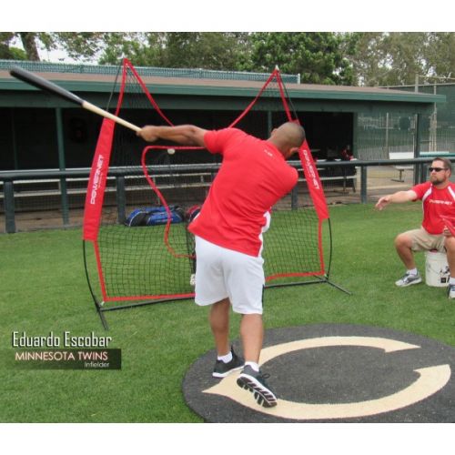  PowerNet DLX 7x7 Baseball Softball Practice Net (Bundle with Strike Zone and Training Ball)