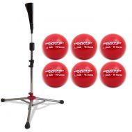 PowerNet Baseball Softball PRO Heavy Batting Tee Red 3.2 16 oz Weighted Training Ball 6pk