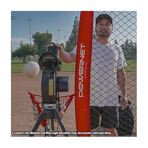  PowerNet Corbin Carroll Launch F-lite Pitching Machine Baseball Bundle | Includes a 12 Pack of F-lite Balls