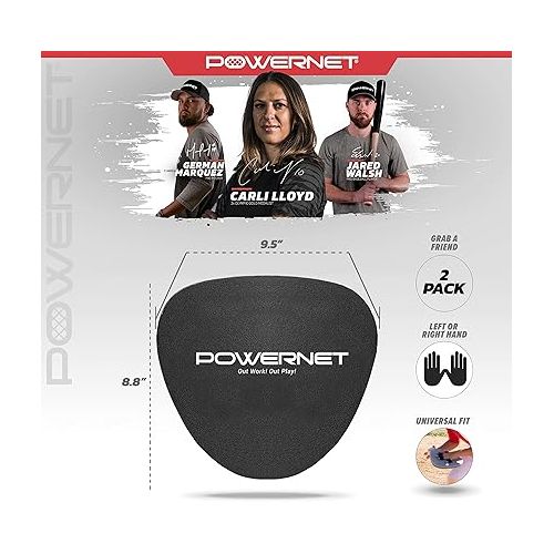  PowerNet Perfect Fielder | Soft Hands Training Tool for Baseball and Softball | Improve Transition Time from Glove to Throwing Hand | Right and Left Hand Use